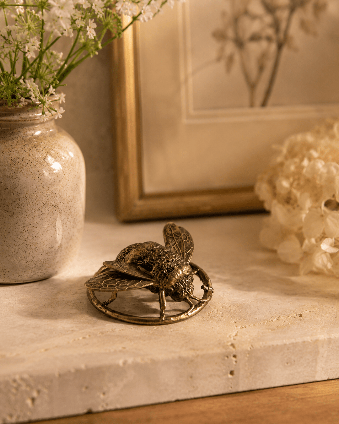 Bumble Bee Bronze Miniature Sculpture by Blackbird Jewellery | Handmade jewellery