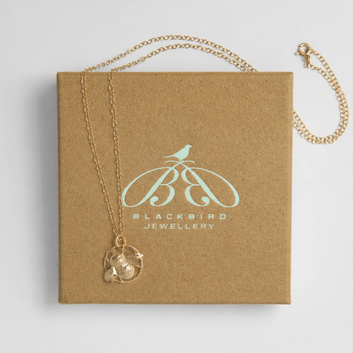 18ct Gold Vermeil Queen Bee Necklace by Blackbird Jewellery | Handmade jewellery