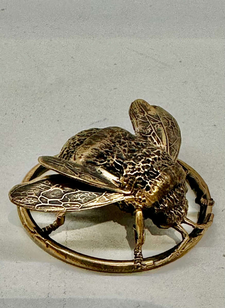 Bumble Bee Bronze Miniature Sculpture