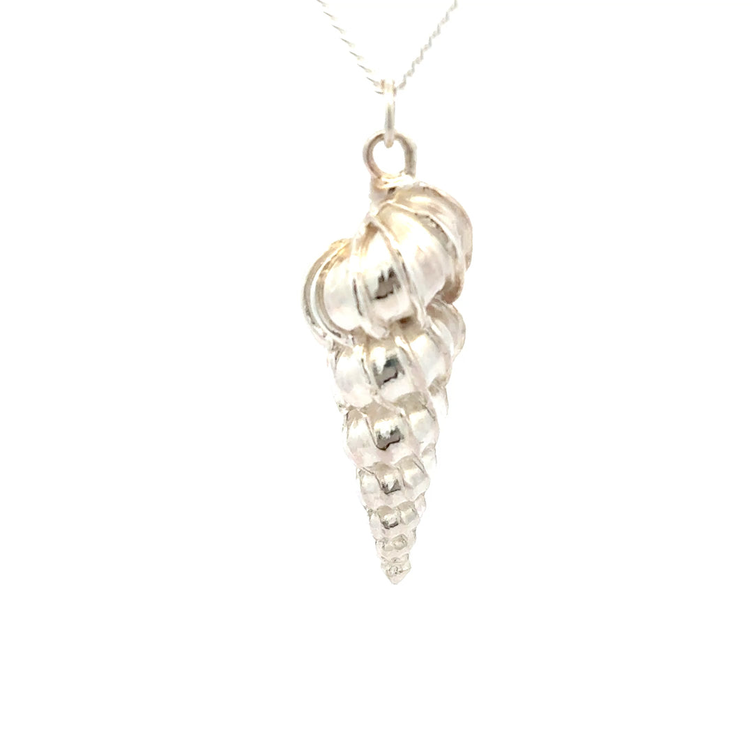 Sterling Silver Wentletrap Shell Necklace