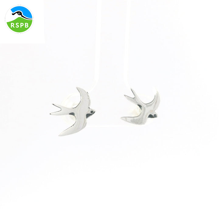 Sterling Silver Swallow Earrings