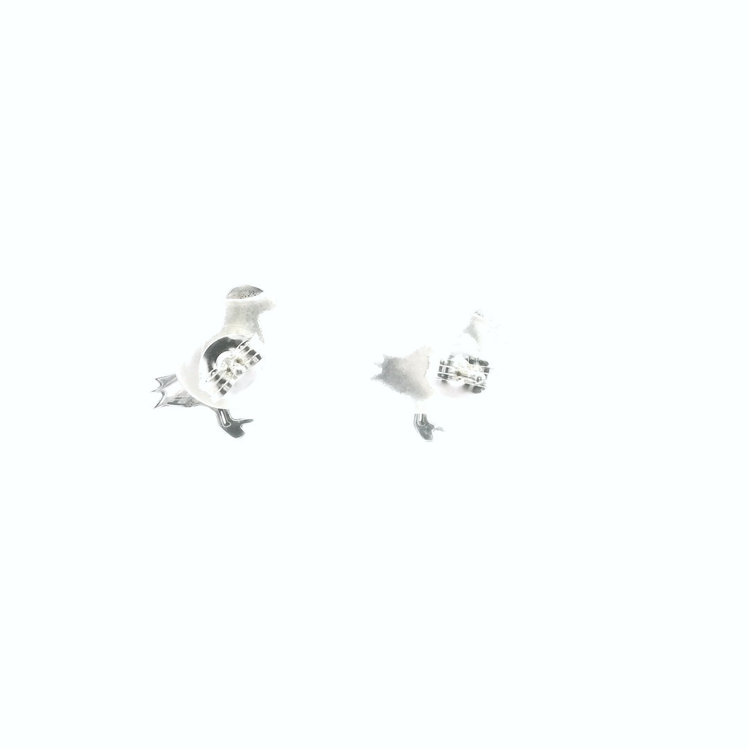 Sterling Silver Puffin Earrings