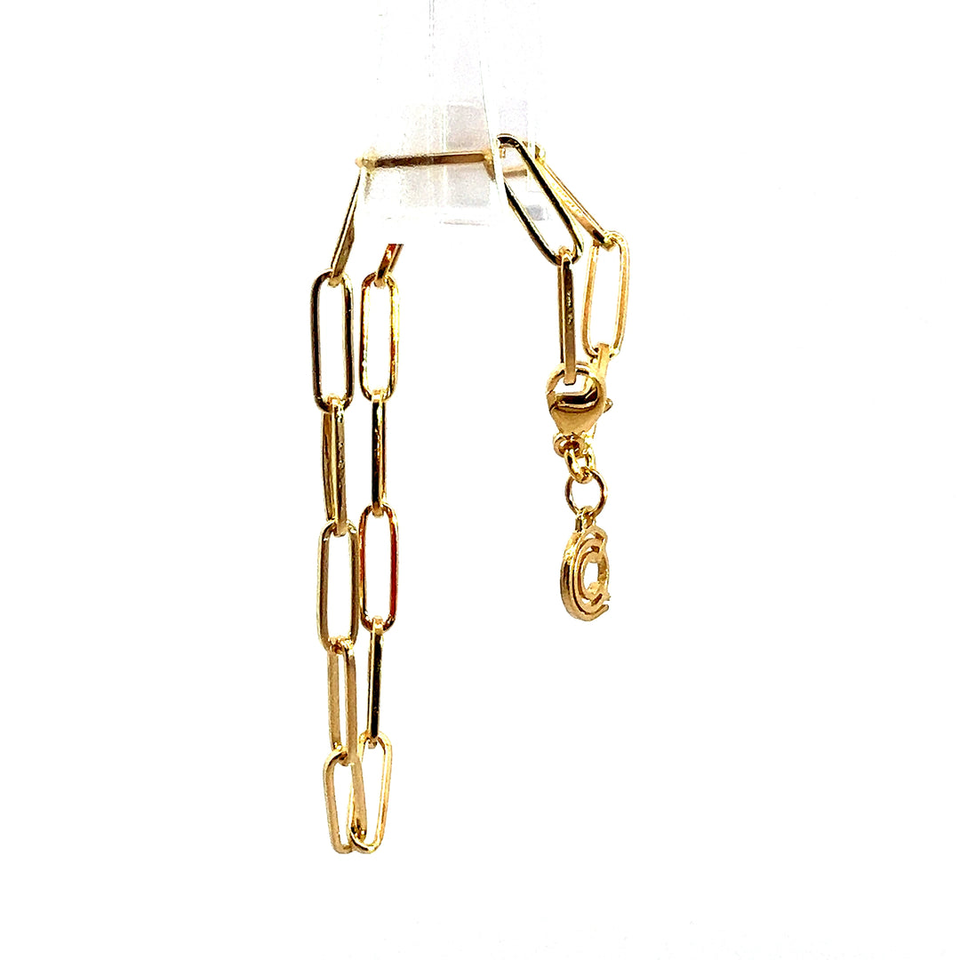 18ct Gold Vermeil Paperclip Chain Bracelet