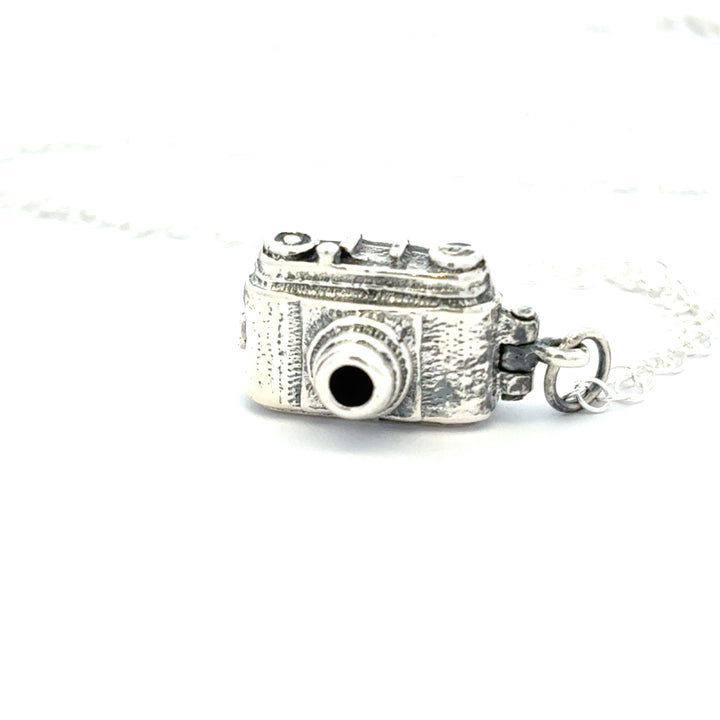 Sterling Silver Vintage Camera Necklace