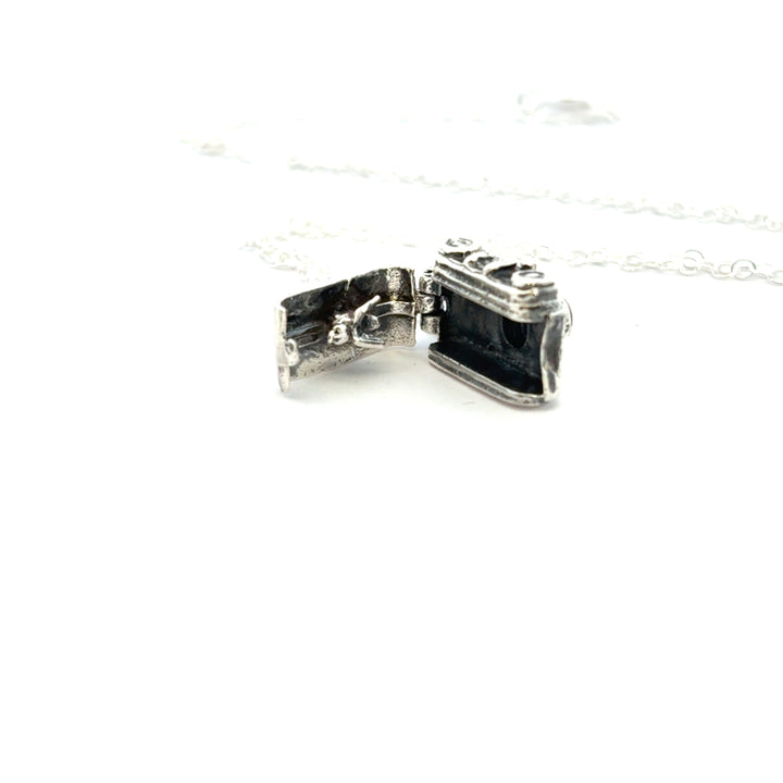 Sterling Silver Vintage Camera Necklace