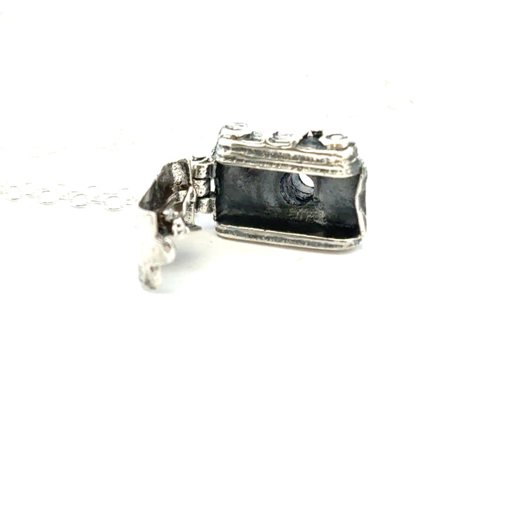 Sterling Silver Vintage Camera Necklace