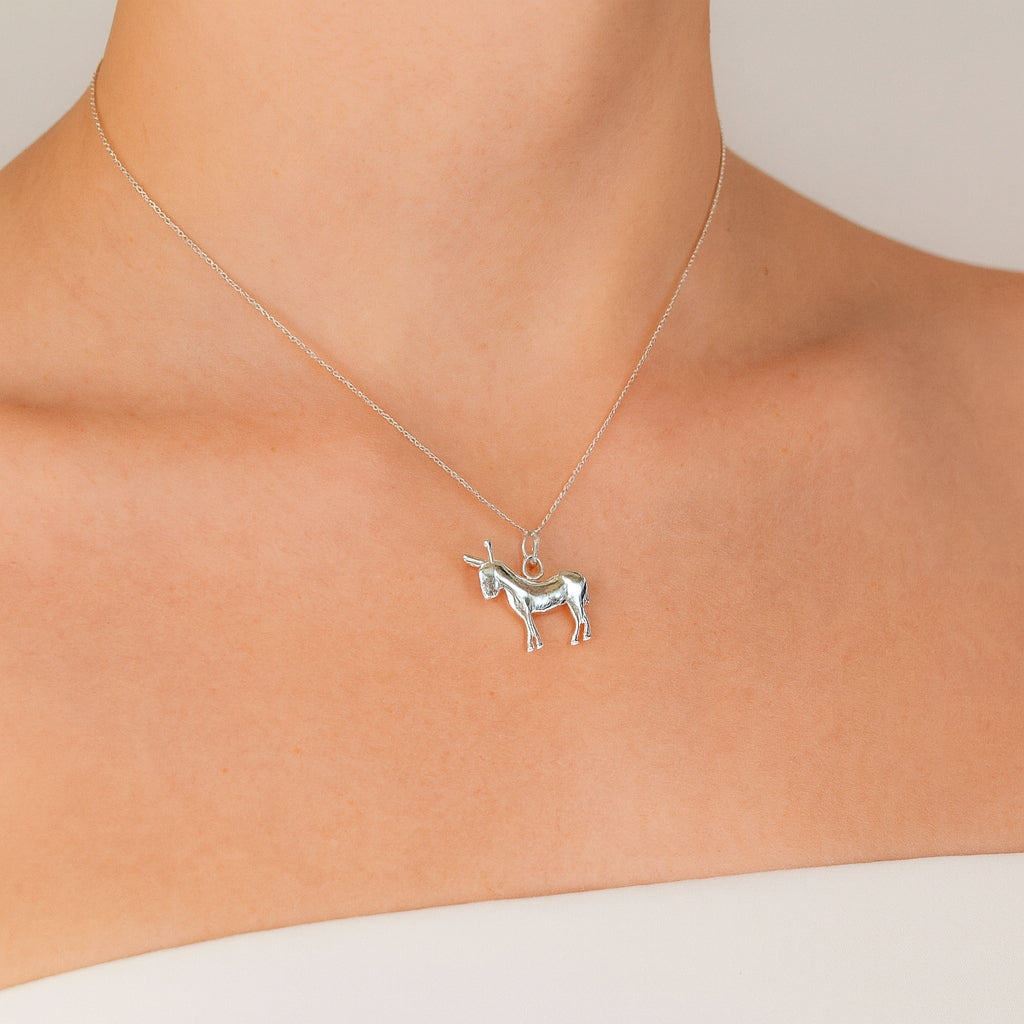 Sterling Silver Little Donkey Necklace
