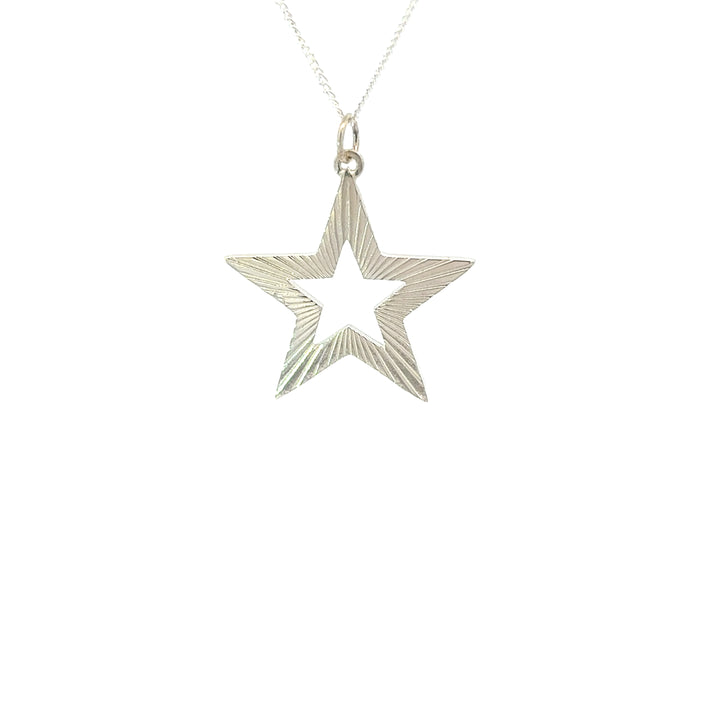 Sterling Silver Supernova Star Necklace