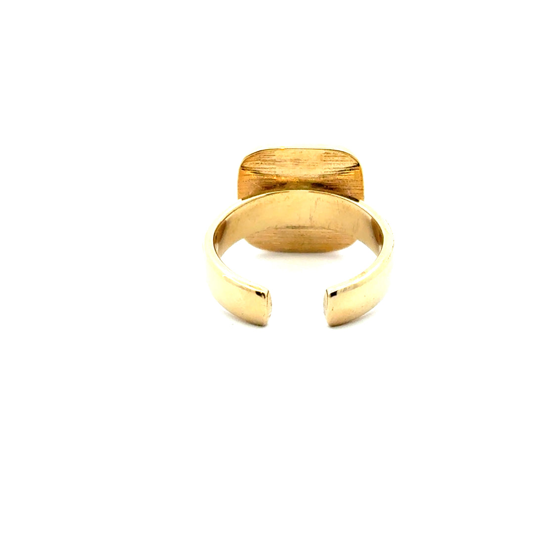 18ct Gold Vermeil Graffiti Love Ring
