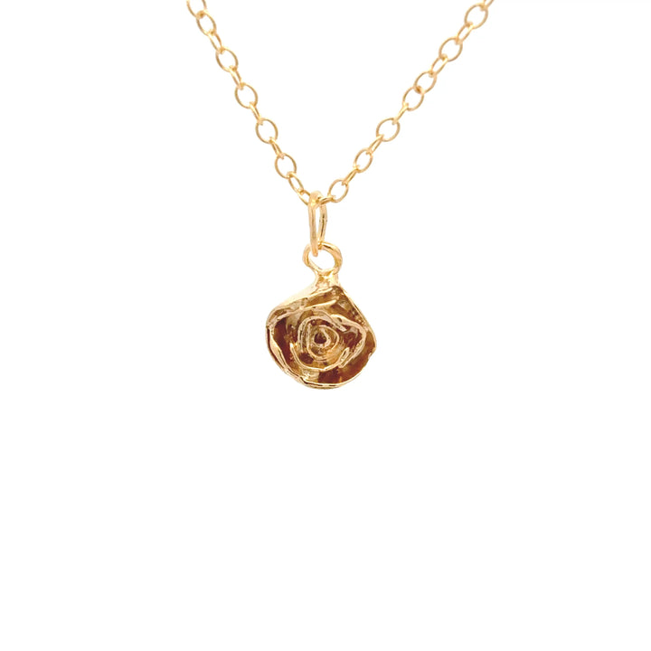 18ct Gold Vermeil Rose Necklace