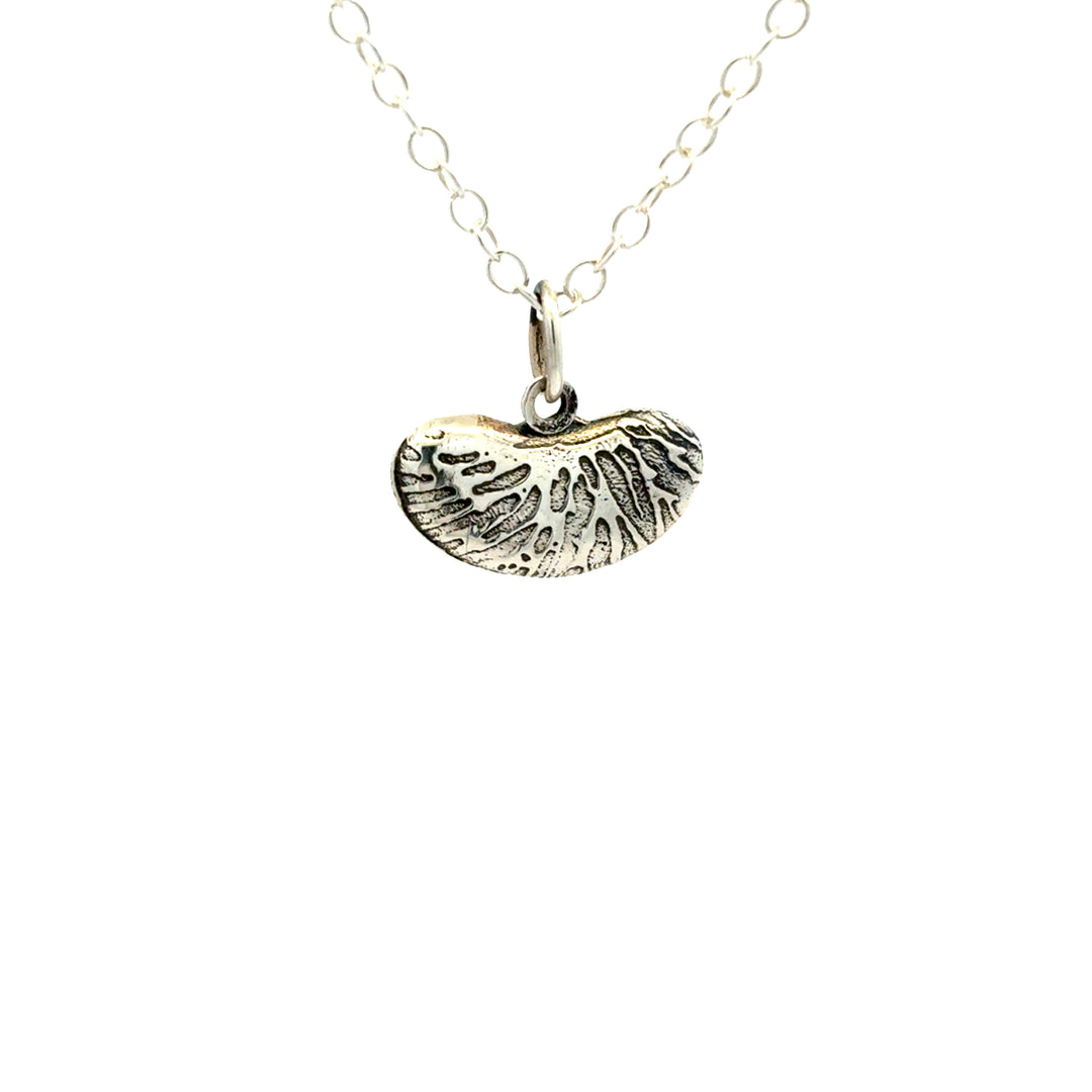 Sterling Silver Kidney Bean Necklace