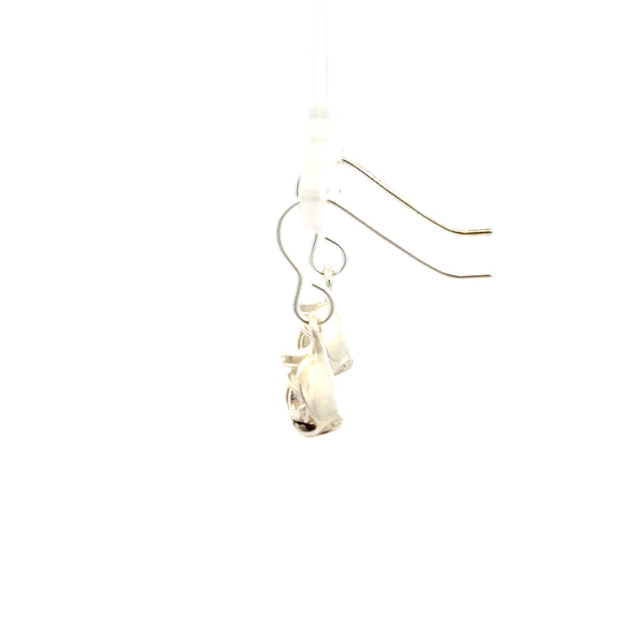 Sterling Silver Rose Drop Earrings