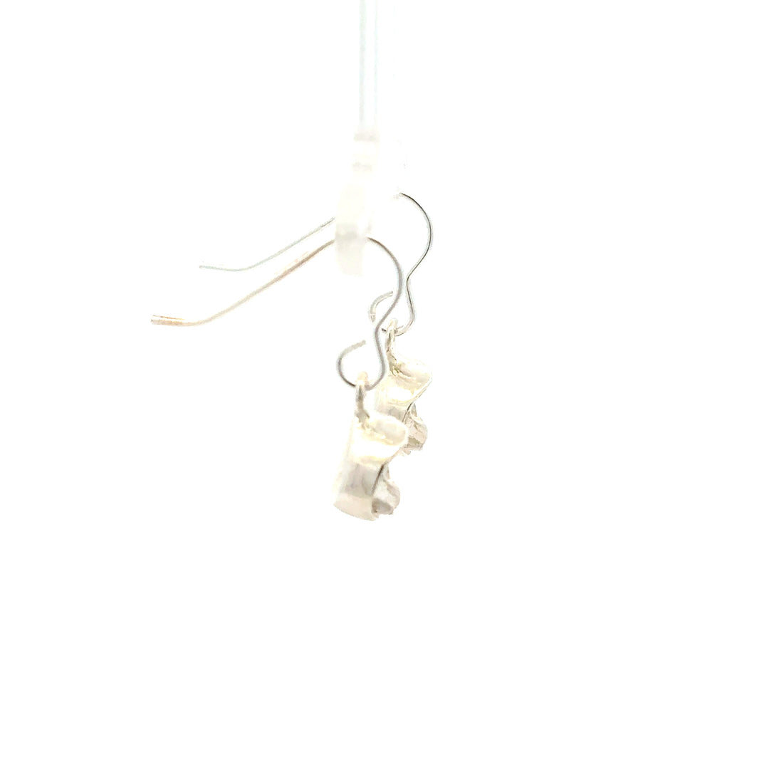 Sterling Silver Rose Drop Earrings