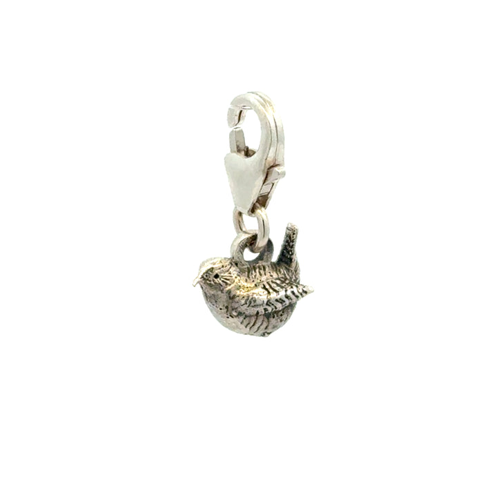 Sterling Silver Mini Wren Clip-On Charm
