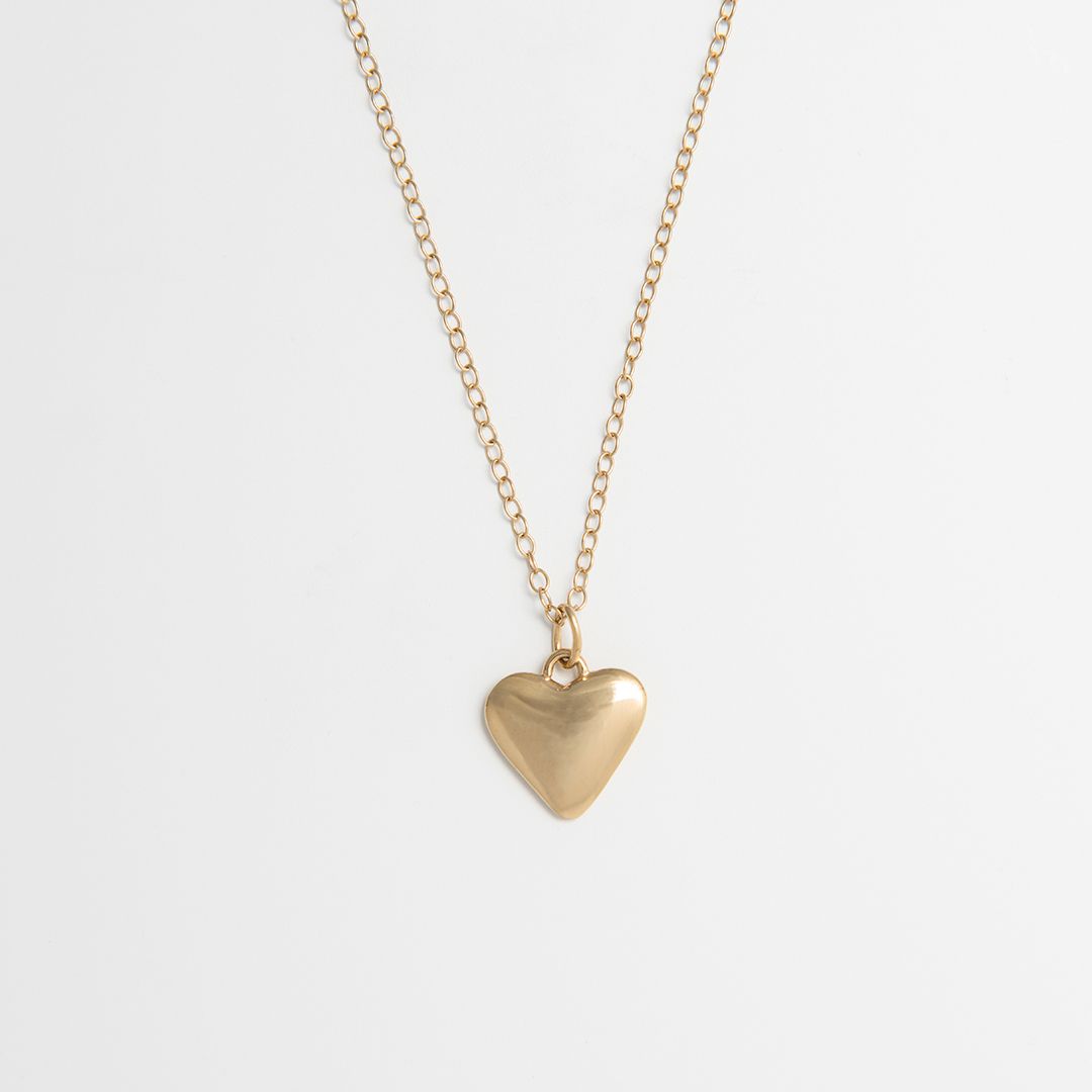 Blackbird Jewellery 18ct gold vermeil small heart necklace on fine chain