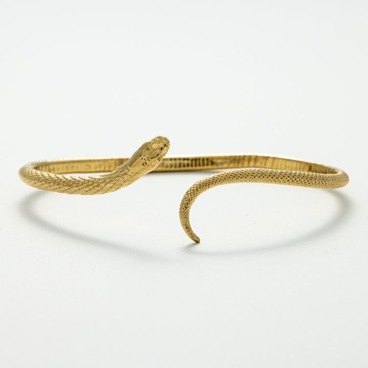 Blackbird Jewellery 18ct Gold Vermeil Snake Bracelet – Handmade Snakeskin-Inspired Statement Jewellery Gift