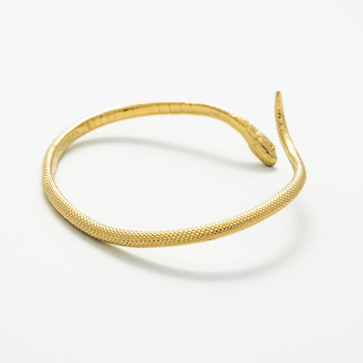 Blackbird Jewellery 18ct Gold Vermeil Snake Bracelet side view– Hallmarked Jewellery