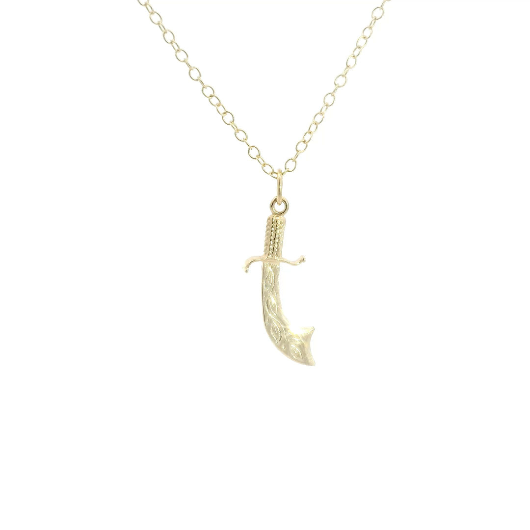 Blackbird Jewellery 18ct Gold Vermeil Sword Necklace displayed in gift box – Vintage Inspired Jewellery Gift
