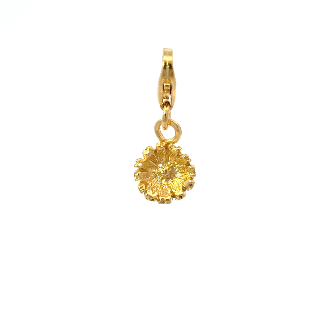 Blackbird Jewellery 18ct gold vermeil daisy clip-on charm handmade April birth flower jewellery