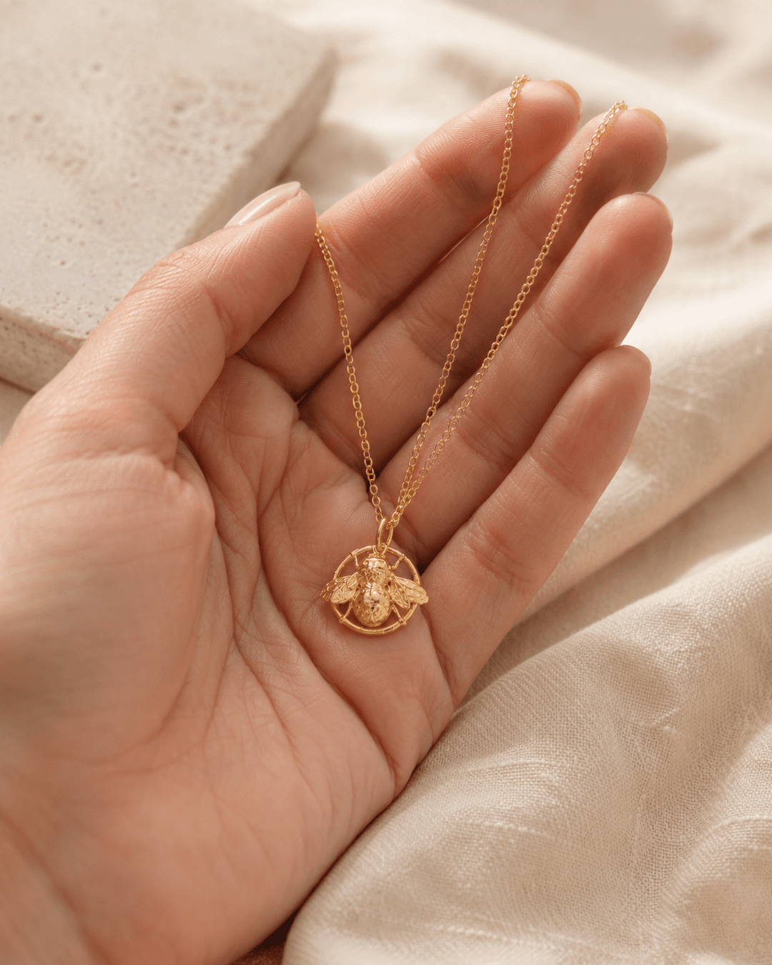 18ct Gold Vermeil Queen Bee Necklace by Blackbird Jewellery | Handmade jewellery
