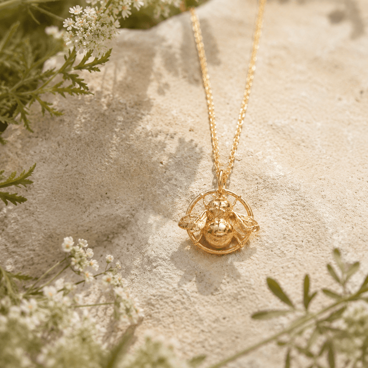 18ct Gold Vermeil Queen Bee Necklace by Blackbird Jewellery | Handmade jewellery