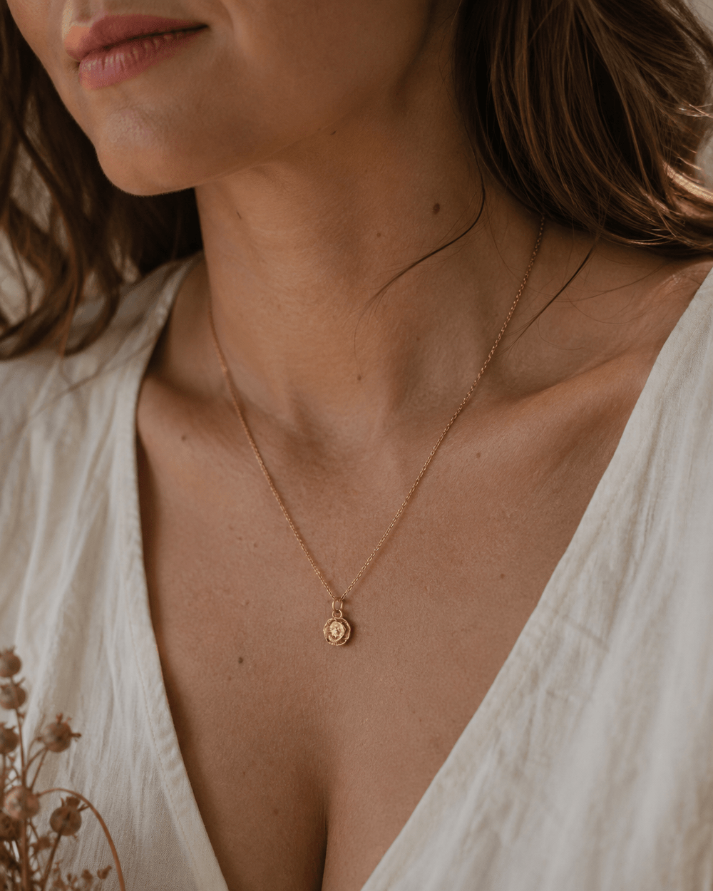 18ct Gold Vermeil Poppy Flower Necklace by Blackbird Jewellery | Handmade jewellery