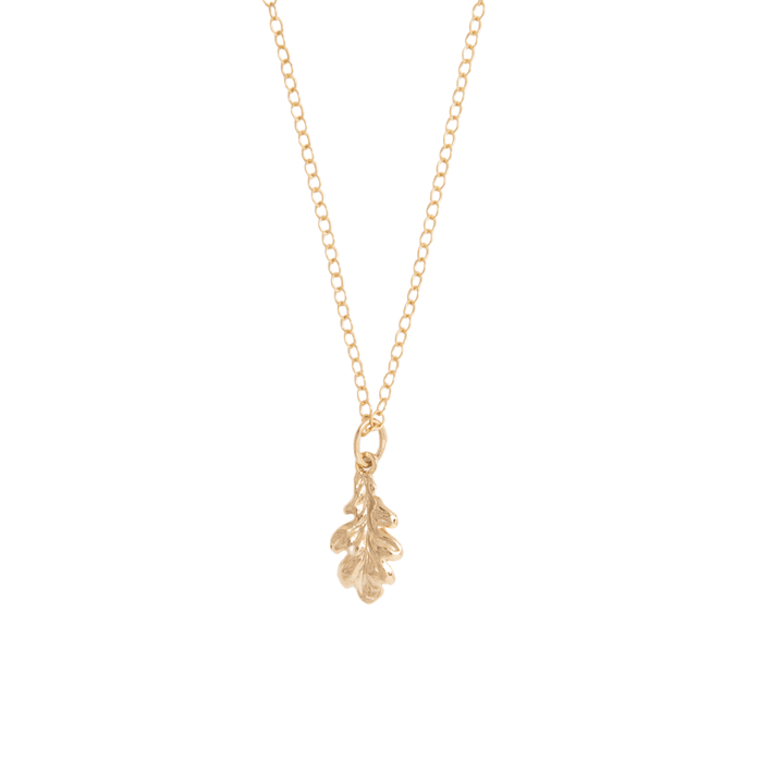 18ct Gold Vermeil Oak Leaf Necklace by Blackbird Jewellery | Handmade jewellery