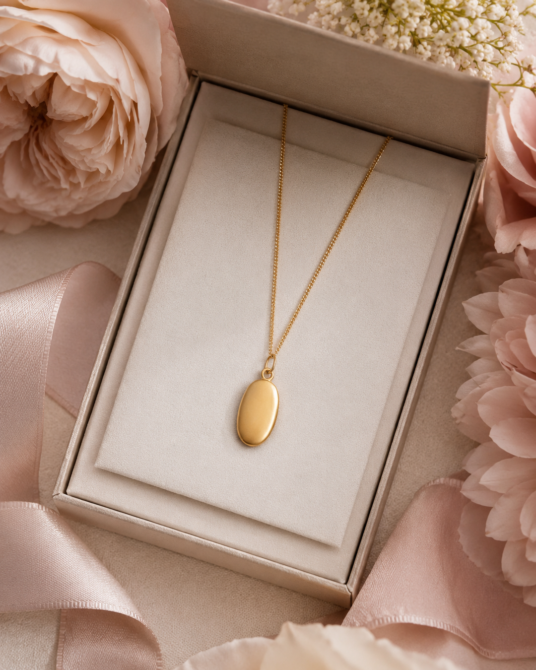 18ct Gold Vermeil Large Pebble Necklace