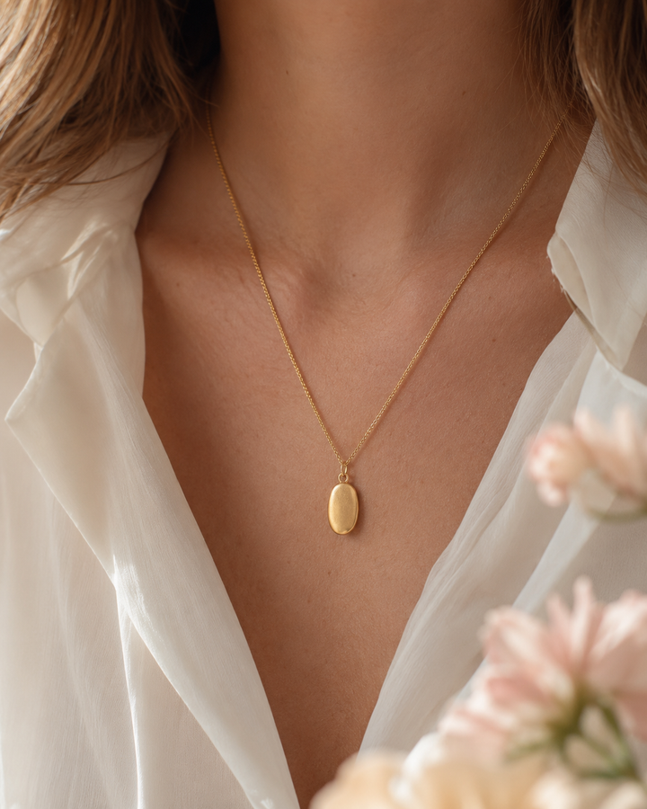 18ct Gold Vermeil Large Pebble Necklace