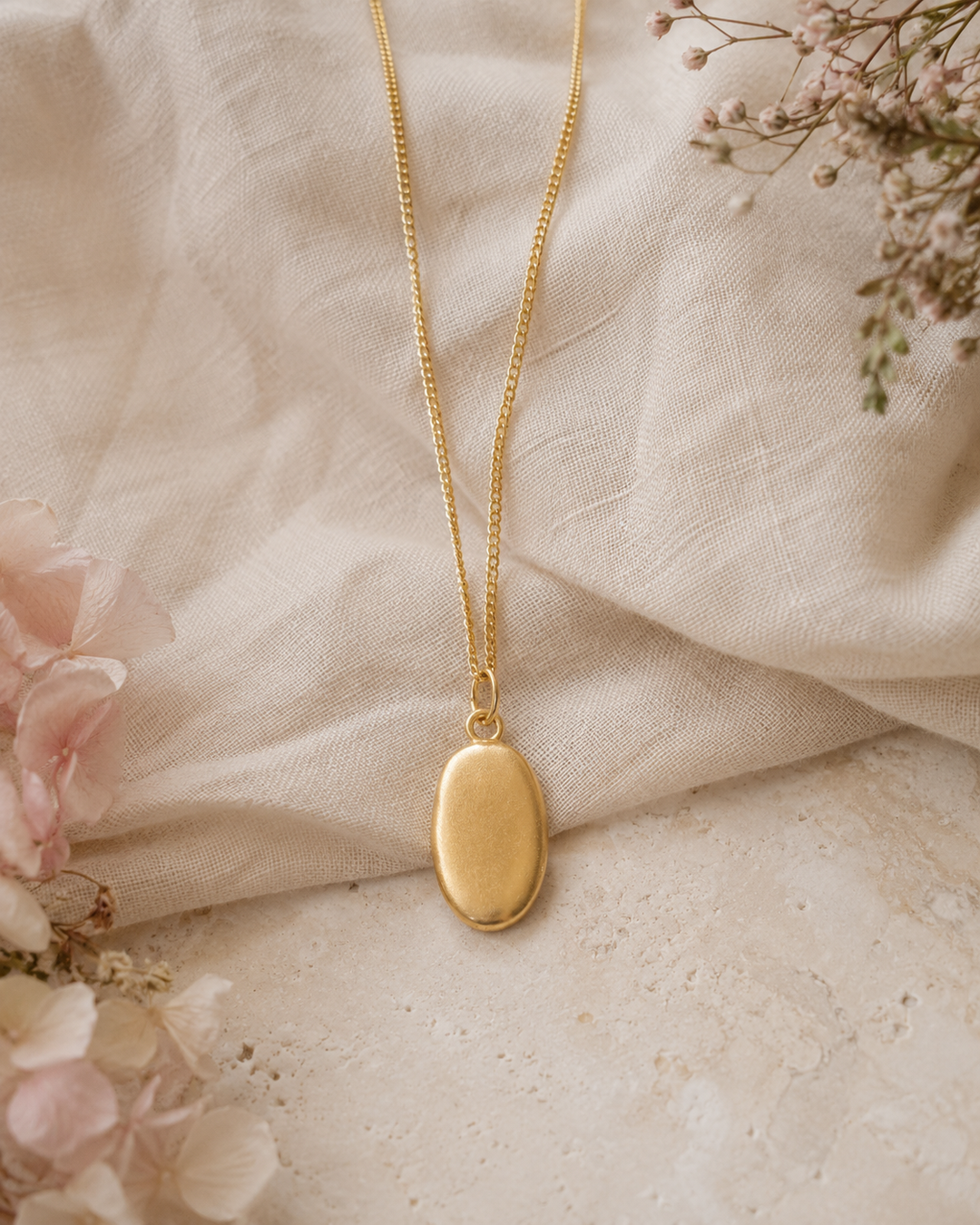 18ct Gold Vermeil Large Pebble Necklace
