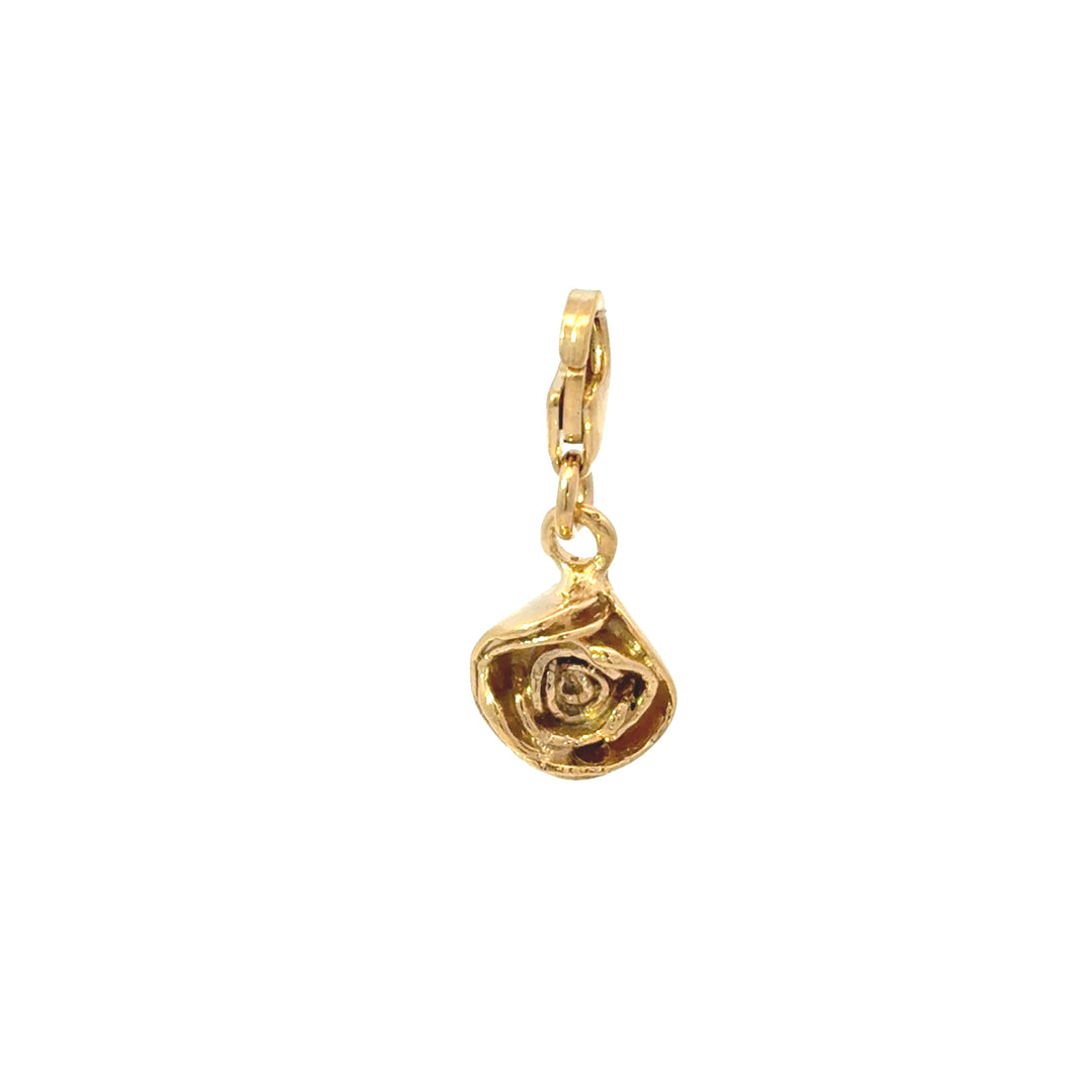 Blackbird Jewellery 18ct gold vermeil rose clip-on charm handmade June birth flower jewellery