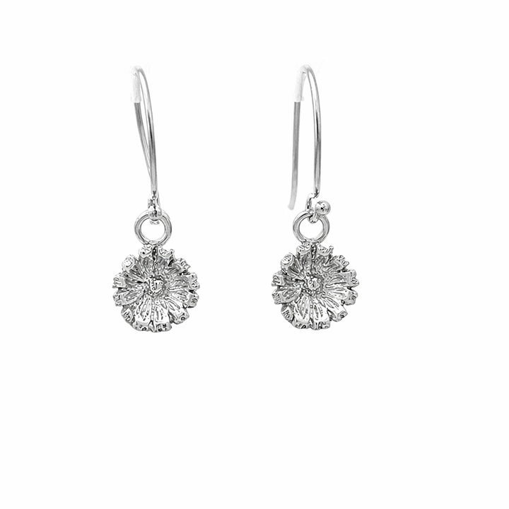 Blackbird Jewellery sterling silver daisy drop earrings handmade floral jewellery gift for her