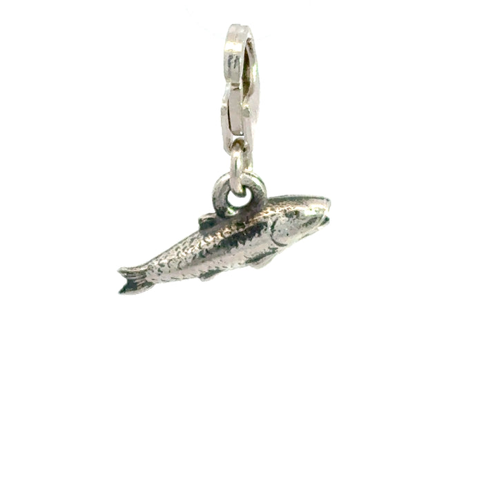 Sterling Silver Lucky Fish Clip - On Charm by Blackbird Jewellery | Handmade jewellery