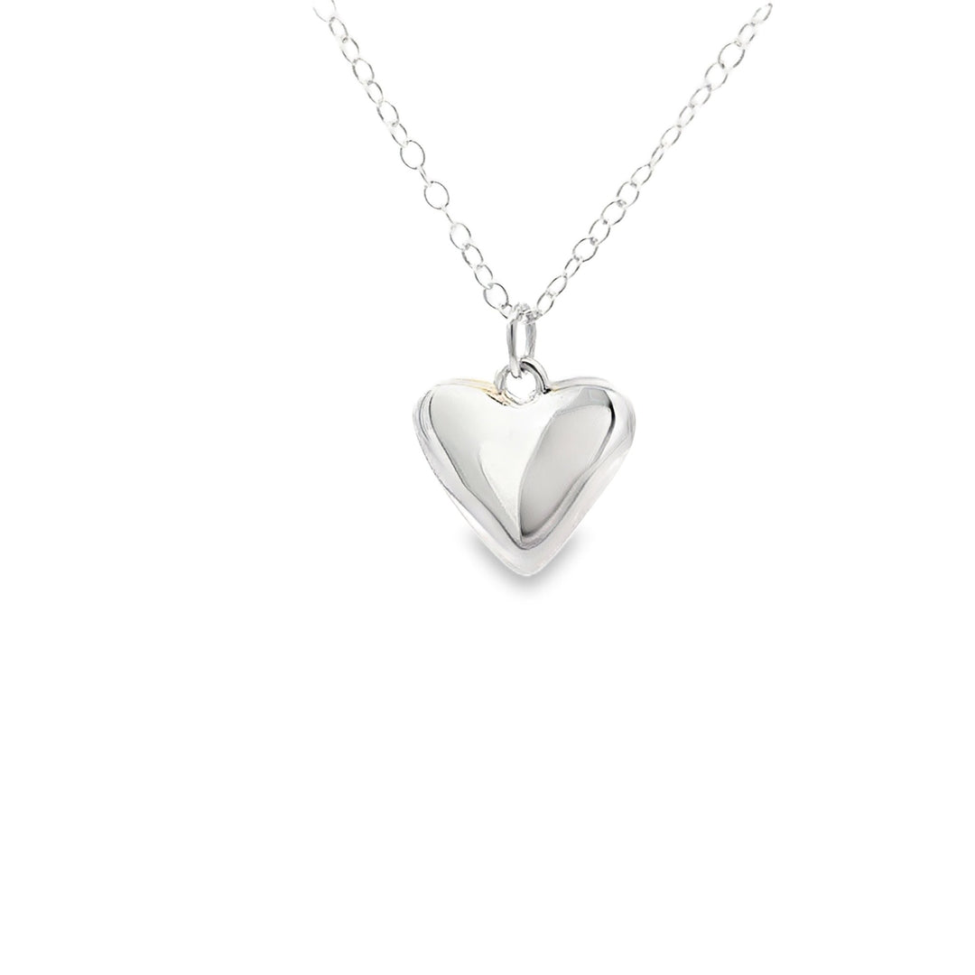 Sterling Silver Small Heart Necklace by Blackbird Jewellery | Handmade jewellery