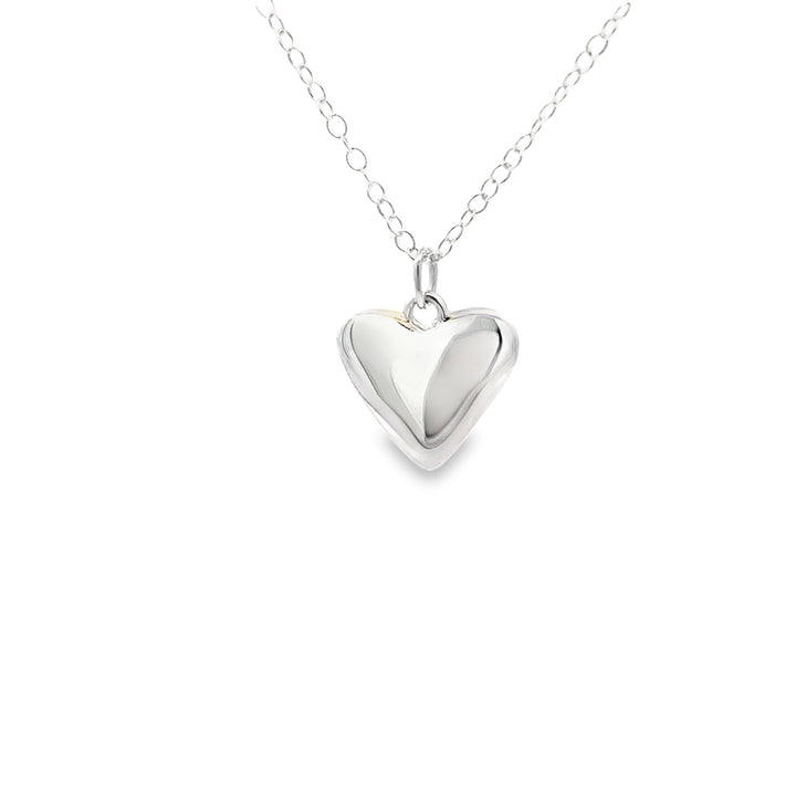 Sterling Silver Small Heart Necklace by Blackbird Jewellery | Handmade jewellery