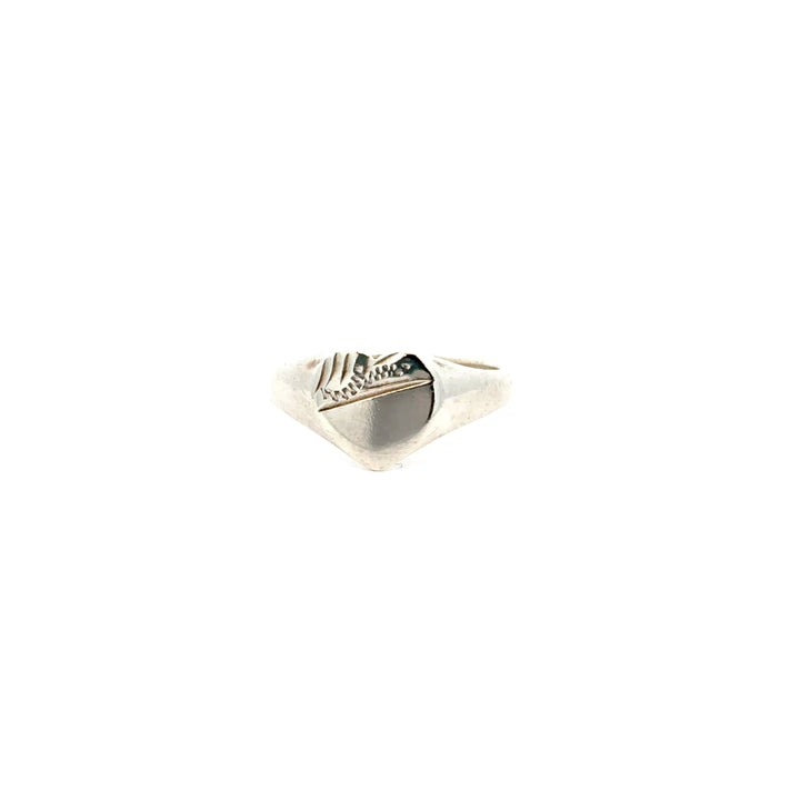 Blackbird Jewellery sterling silver heart signet pinky ring handmade minimalist jewellery