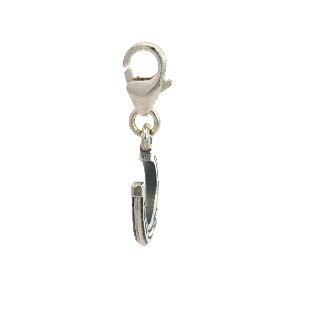 Sterling Silver Lucky Horseshoe Clip - On Charm by Blackbird Jewellery | Handmade jewellery