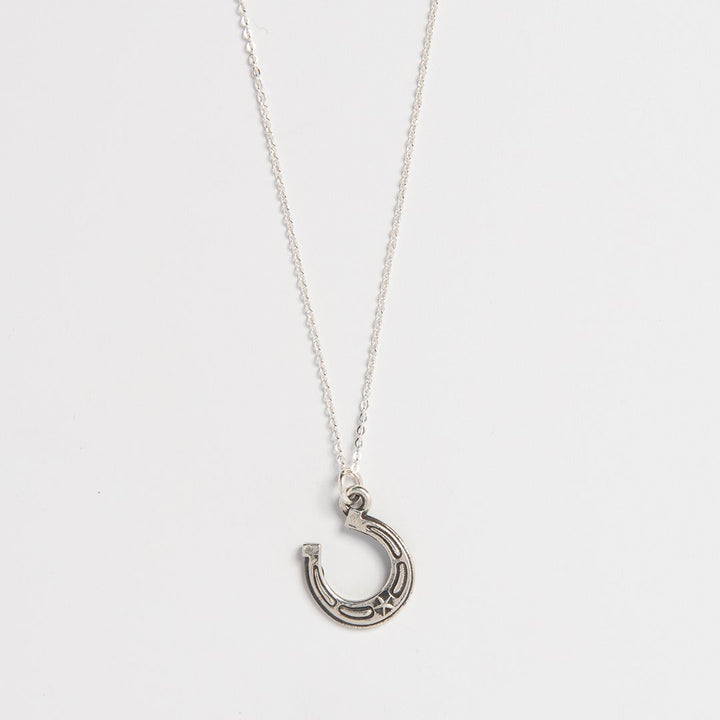 Sterling Silver Lucky Horseshoe Charm Necklace by Blackbird Jewellery | Handmade jewellery