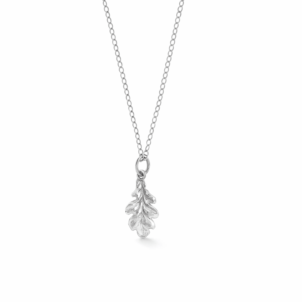 Sterling Silver Oak Leaf Necklace by Blackbird Jewellery | Handmade jewellery