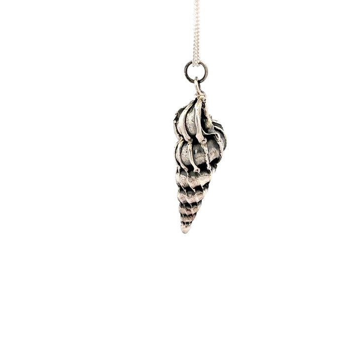 Sterling Silver Oxidized Wentletrap Shell Necklace by Blackbird Jewellery | Handmade jewellery