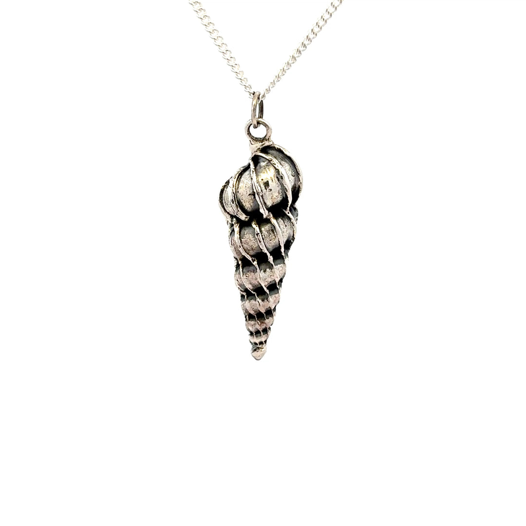 Sterling Silver Oxidized Wentletrap Shell Necklace by Blackbird Jewellery | Handmade jewellery