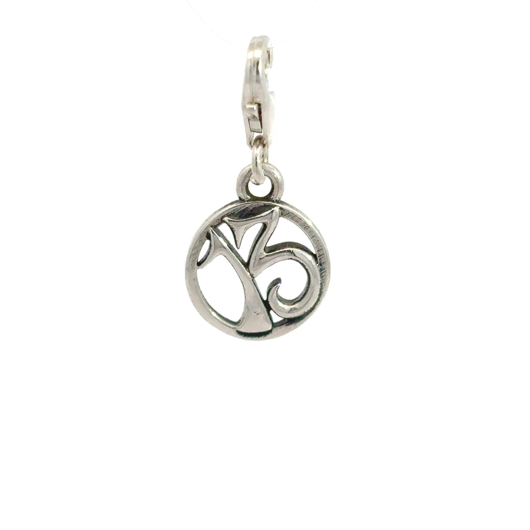 Sterling Silver Lucky 13 Charm Clip - On Charm by Blackbird Jewellery | Handmade jewellery