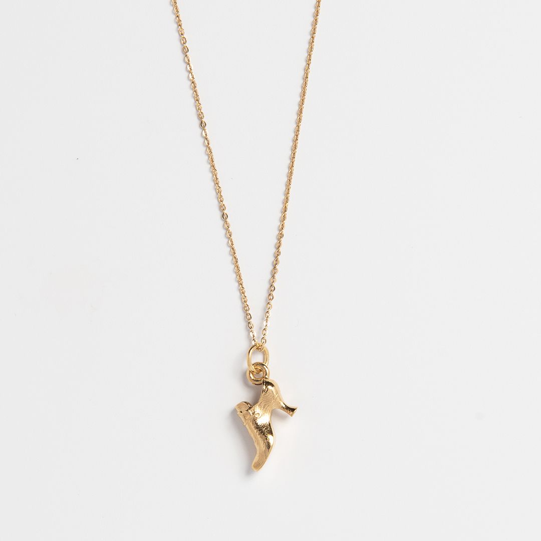 18ct Gold Vermeil Lucky Wedding Shoe Necklace by Blackbird Jewellery | Handmade jewellery