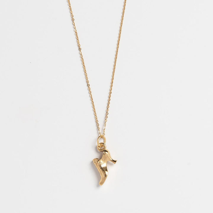 18ct Gold Vermeil Lucky Wedding Shoe Necklace by Blackbird Jewellery | Handmade jewellery
