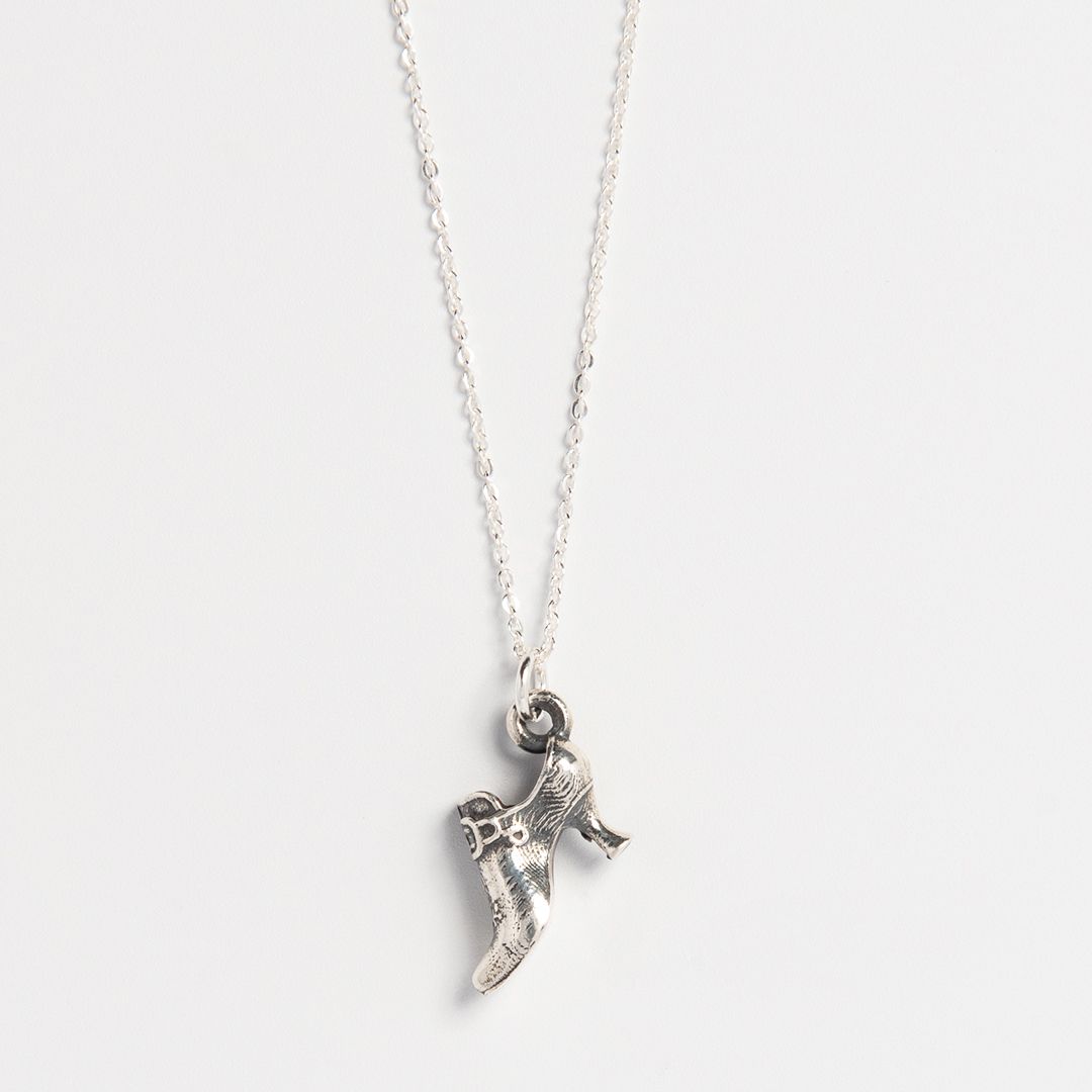 Sterling Silver Lucky Wedding Shoe Necklace by Blackbird Jewellery | Handmade jewellery