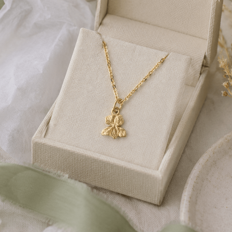 18ct Gold Vermeil Violet Necklace by Blackbird Jewellery | Handmade jewellery