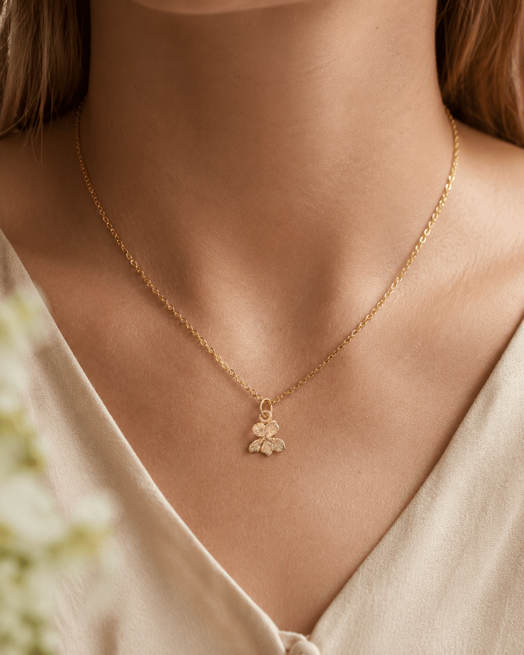 18ct Gold Vermeil Violet Necklace by Blackbird Jewellery | Handmade jewellery