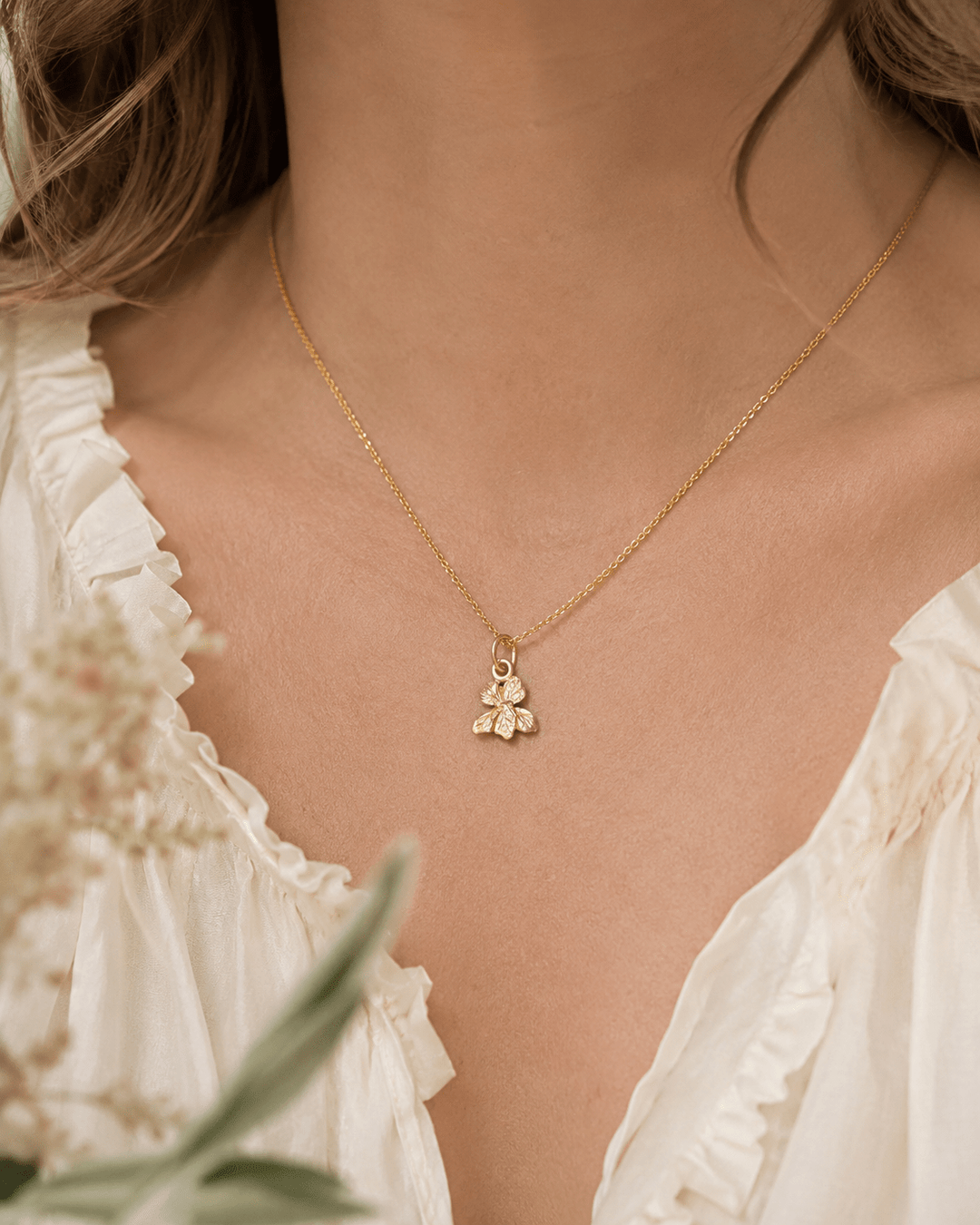 18ct Gold Vermeil Violet Necklace by Blackbird Jewellery | Handmade jewellery