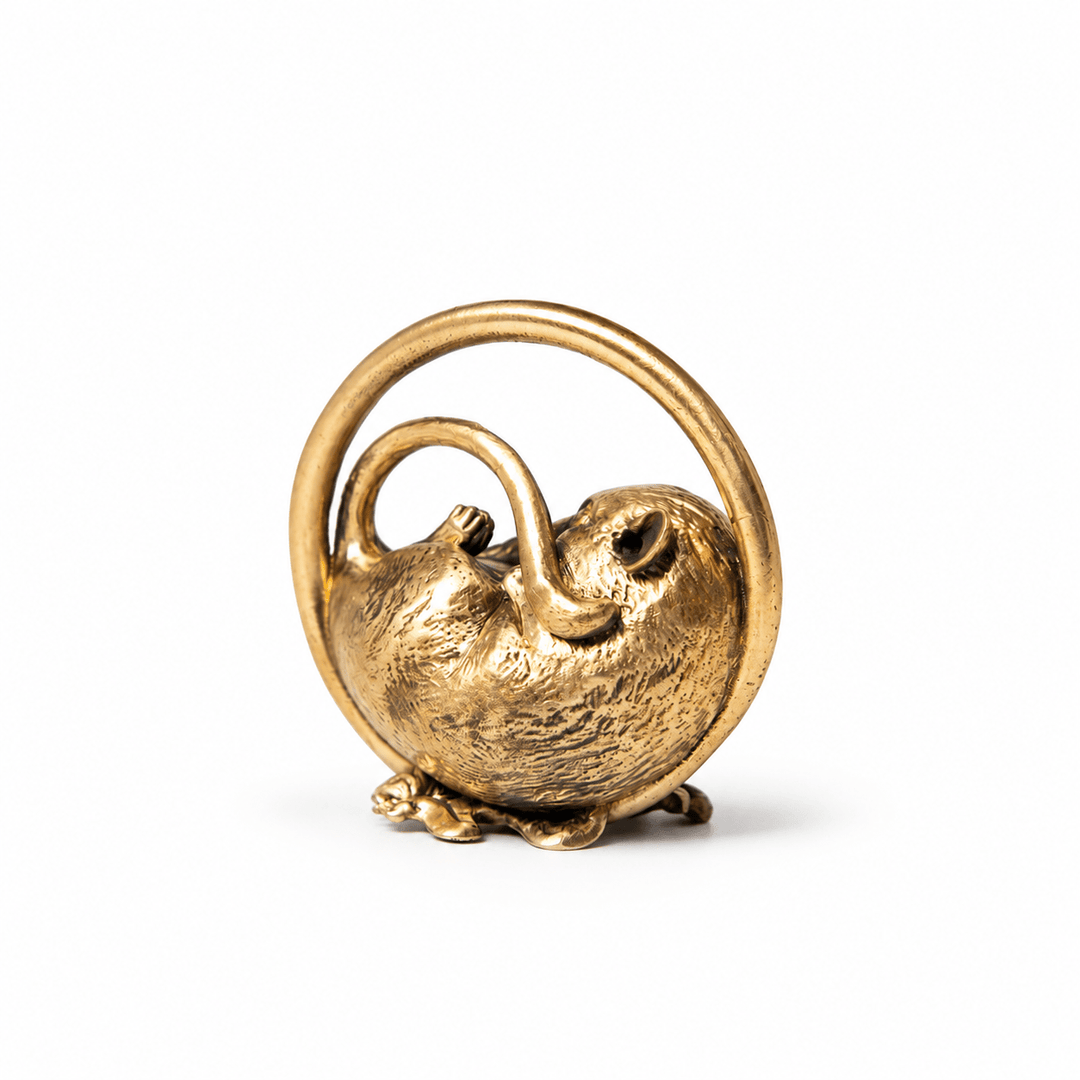 Sleeping Dormouse Miniature Bronze Sculpture by Blackbird Jewellery | Handmade jewellery
