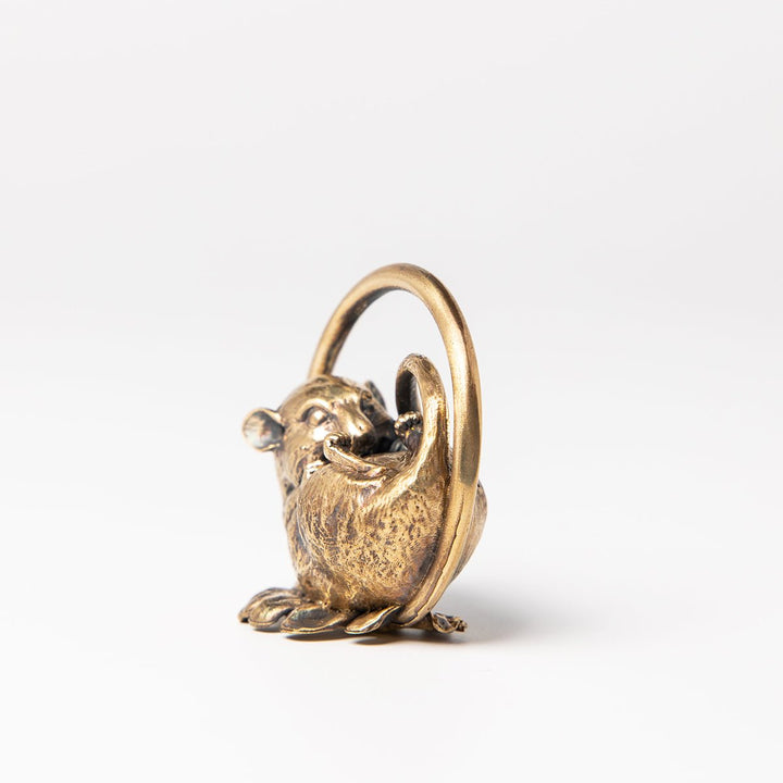 Sleepy Dormouse Bronze Miniature Sculpture by Blackbird Jewellery | Handmade jewellery
